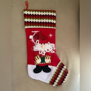 Santa Holiday 3D hanging Christmas Stocking